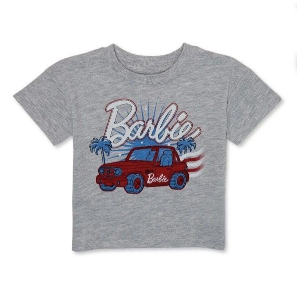 Matel Barbie Girls T-Shirt Size With Cute Jeep Graphic Design Size 2T